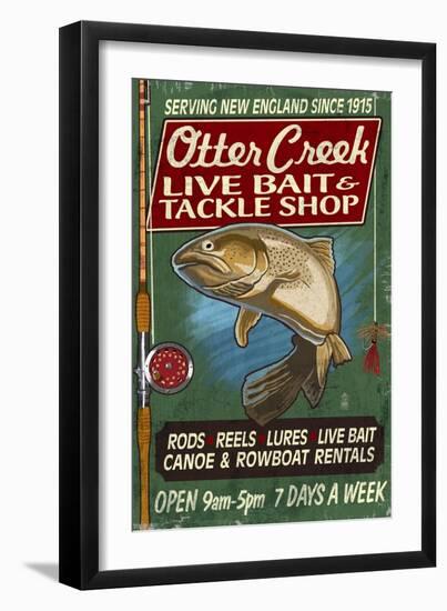 Otter Creek, Vermont - Tackle Shop-Lantern Press-Framed Art Print