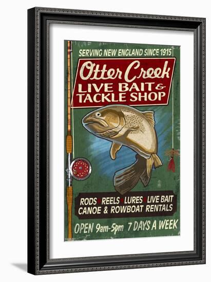 Otter Creek, Vermont - Tackle Shop-Lantern Press-Framed Art Print