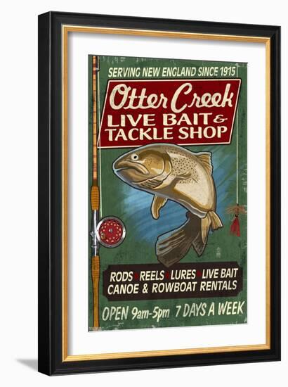 Otter Creek, Vermont - Tackle Shop-Lantern Press-Framed Art Print