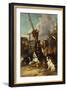 Otter Hounds by a Bridge-Tired Out-John Emms-Framed Giclee Print