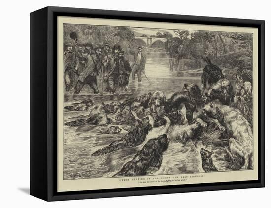 Otter Hunting in the North, the Last Struggle-Basil Bradley-Framed Premier Image Canvas