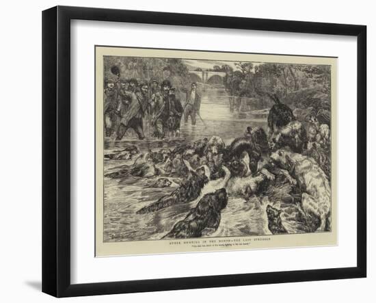 Otter Hunting in the North, the Last Struggle-Basil Bradley-Framed Giclee Print