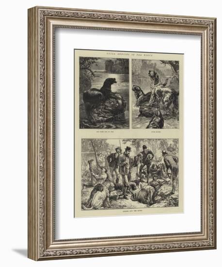 Otter Hunting in the North-Basil Bradley-Framed Giclee Print