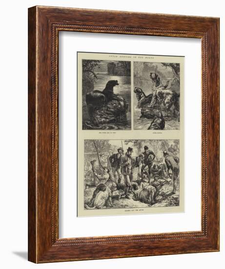 Otter Hunting in the North-Basil Bradley-Framed Giclee Print