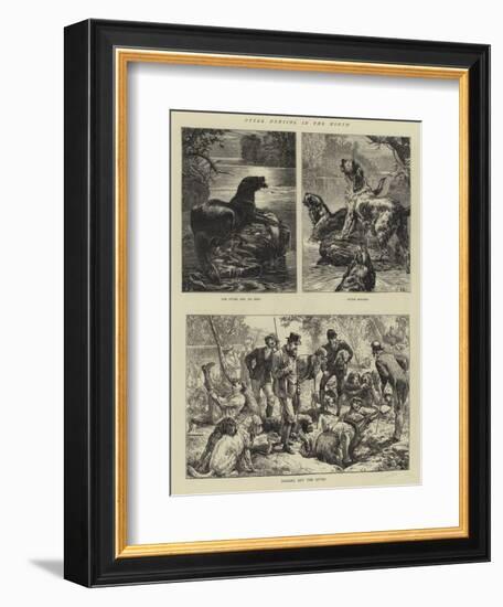 Otter Hunting in the North-Basil Bradley-Framed Giclee Print