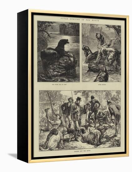 Otter Hunting in the North-Basil Bradley-Framed Premier Image Canvas