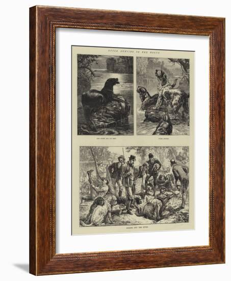 Otter Hunting in the North-Basil Bradley-Framed Giclee Print