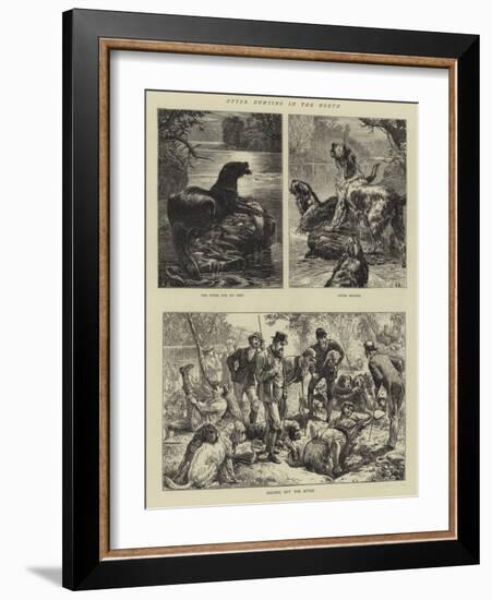 Otter Hunting in the North-Basil Bradley-Framed Giclee Print