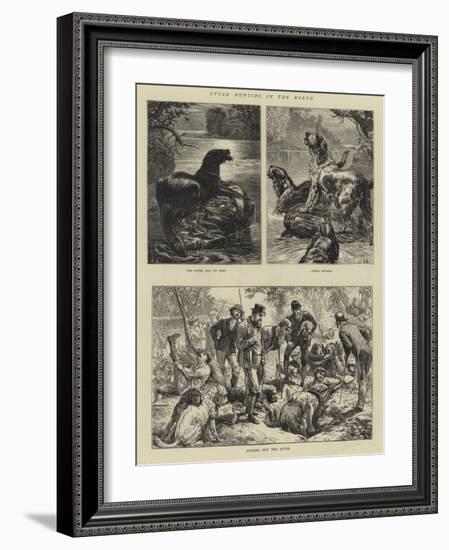 Otter Hunting in the North-Basil Bradley-Framed Giclee Print