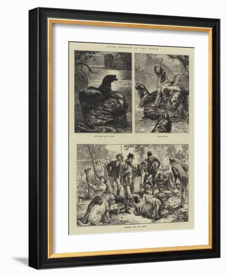 Otter Hunting in the North-Basil Bradley-Framed Giclee Print