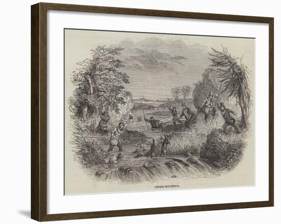 Otter-Hunting-null-Framed Giclee Print