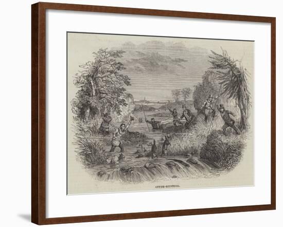 Otter-Hunting-null-Framed Giclee Print