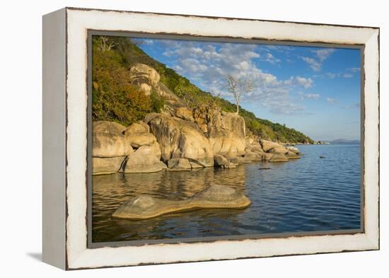 Otter Point at Sunset, Cape Maclear, Lake Malawi National Park, Malawi, Africa-Michael Runkel-Framed Premier Image Canvas