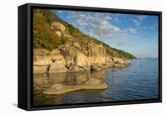 Otter Point at Sunset, Cape Maclear, Lake Malawi National Park, Malawi, Africa-Michael Runkel-Framed Premier Image Canvas