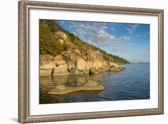 Otter Point at Sunset, Cape Maclear, Lake Malawi National Park, Malawi, Africa-Michael Runkel-Framed Photographic Print