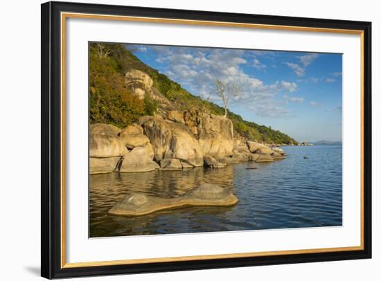 Otter Point at Sunset, Cape Maclear, Lake Malawi National Park, Malawi, Africa-Michael Runkel-Framed Photographic Print