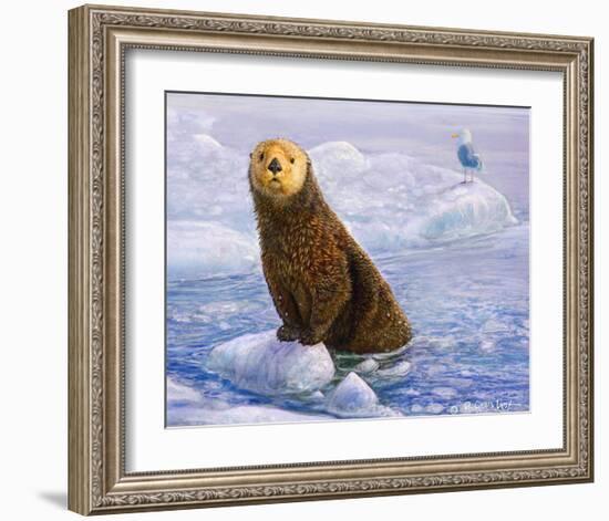 Otter Sketch-Chris Vest-Framed Art Print