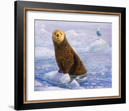 Otter Sketch-Chris Vest-Framed Art Print