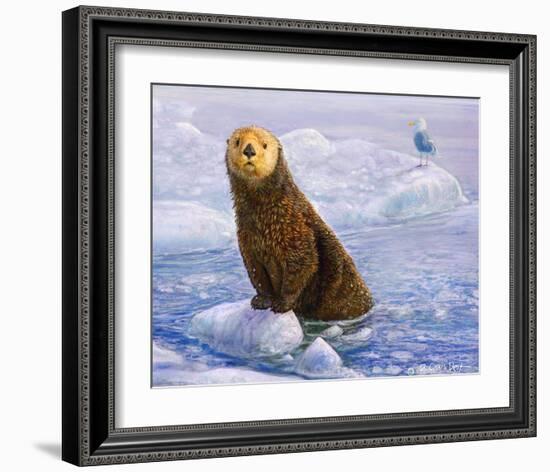 Otter Sketch-Chris Vest-Framed Art Print