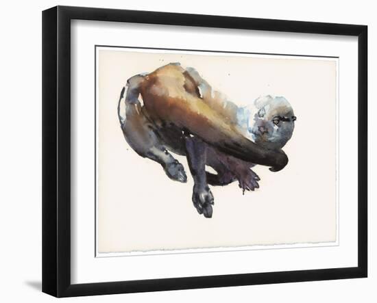 Otter Study I - 'Talisker'-Mark Adlington-Framed Giclee Print