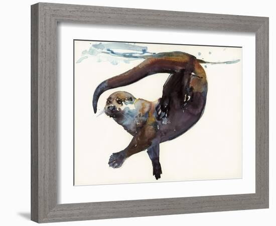 Otter Study II -'Talisker'-Mark Adlington-Framed Giclee Print