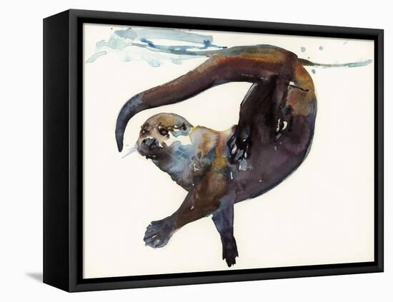 Otter Study II -'Talisker'-Mark Adlington-Framed Premier Image Canvas