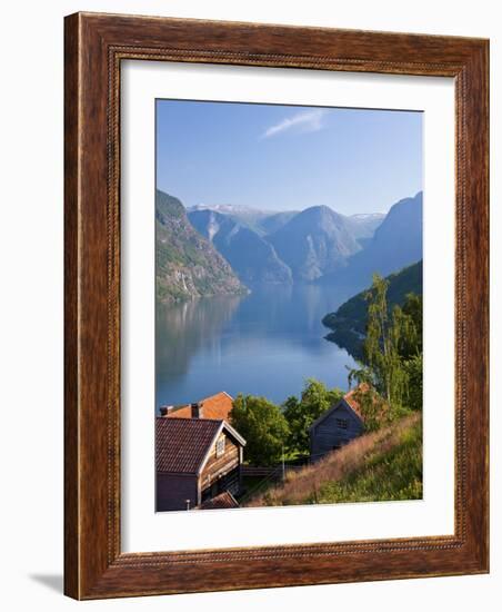 Otternes Mountain Village, Nr Flam, Aurlandsfjord, Norway-Peter Adams-Framed Photographic Print