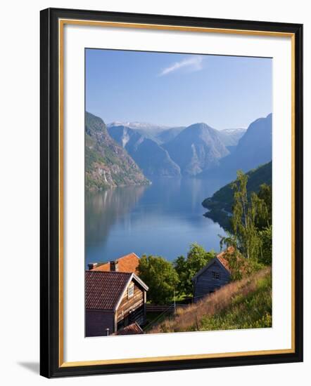 Otternes Mountain Village, Nr Flam, Aurlandsfjord, Norway-Peter Adams-Framed Photographic Print