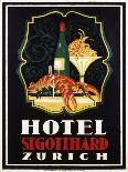 Hotel St. Gotthard Zurich Poster-Otto Baumberger-Framed Premium Giclee Print