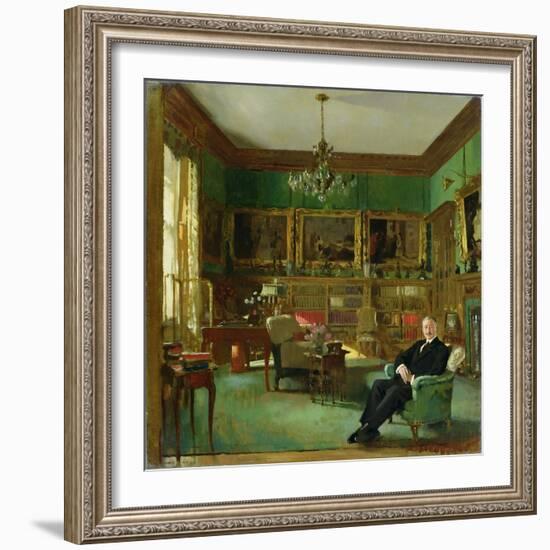 Otto Beit in His Study at Belgrave Square, 1913-Sir William Orpen-Framed Giclee Print