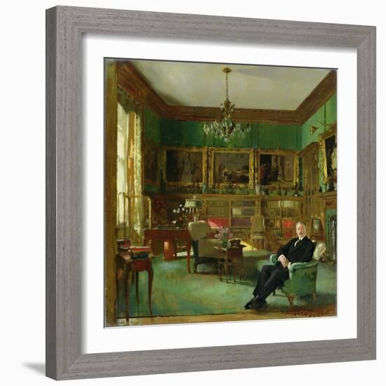 Otto Beit in His Study at Belgrave Square, 1913-Sir William Orpen-Framed Giclee Print