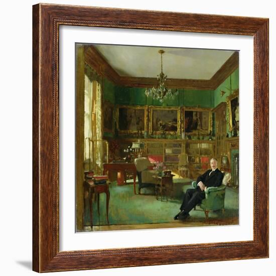 Otto Beit in His Study at Belgrave Square, 1913-Sir William Orpen-Framed Giclee Print