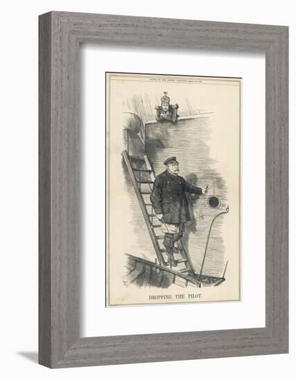 Otto Bismarck German Chancellor Dismissed by Kaiser Wilhelm II: Dropping the Pilot-John Tenniel-Framed Photographic Print