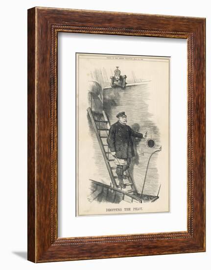 Otto Bismarck German Chancellor Dismissed by Kaiser Wilhelm II: Dropping the Pilot-John Tenniel-Framed Photographic Print