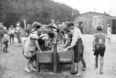 Washing-Up at a Juvenile Summer Holiday Camp, Germany, 1922-Otto Haeckel-Framed Premier Image Canvas