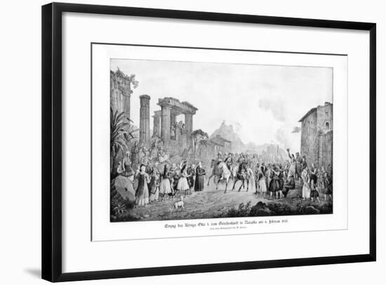 Otto I, King of Greece, Landing in Nauplia, 6 February 1833-G Kraus-Framed Giclee Print