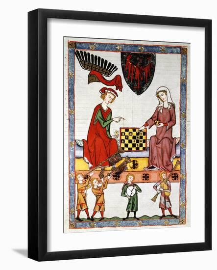 Otto IV, 1266-1309, Elector and Margrave of Brandenburg, Playing Chess with his Wife-null-Framed Giclee Print