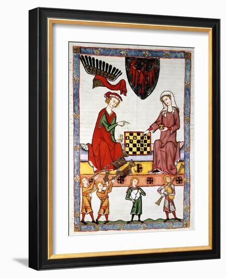 Otto IV, 1266-1309, Elector and Margrave of Brandenburg, Playing Chess with his Wife-null-Framed Giclee Print