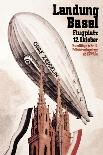 Graf Zeppelin Flies over the Cathedral in Basel Switzerland-Otto Jacob Plattner-Premium Giclee Print
