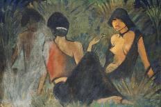 Gypsies by the Campfire (Recto); Zigeunerinnen Am Lagerfeuer (Recto), c.1927-Otto Muller or Mueller-Premier Image Canvas