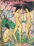 Bathers, C.1920 (Oil on Canvas)-Otto Muller or Mueller-Giclee Print