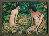 Gipsies and Sunflowers, 1927 (Distemper/Burlap)-Otto Muller or Mueller-Giclee Print