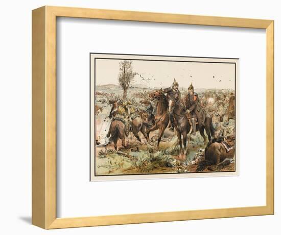 Otto Von Bismarck (1815 - 1898) Bismarck at the Battle of Koniggratz-null-Framed Art Print