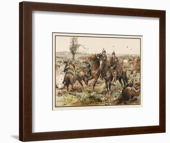 Otto Von Bismarck (1815 - 1898) Bismarck at the Battle of Koniggratz-null-Framed Art Print