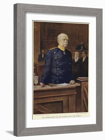 Otto Von Bismarck During a Speech to the Reichstag-null-Framed Giclee Print