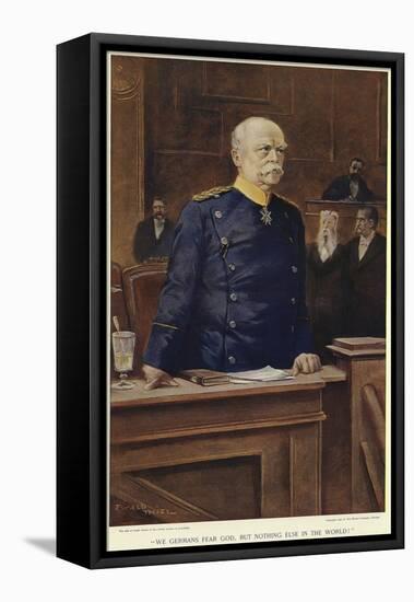 Otto Von Bismarck During a Speech to the Reichstag-null-Framed Premier Image Canvas