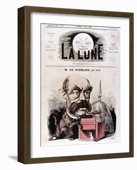 Otto Von Bismarck German Statesman, When Conservative Deputy and Inspector of Dykes, 1867-Andre Gill-Framed Giclee Print