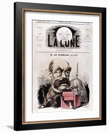 Otto Von Bismarck German Statesman, When Conservative Deputy and Inspector of Dykes, 1867-Andre Gill-Framed Giclee Print