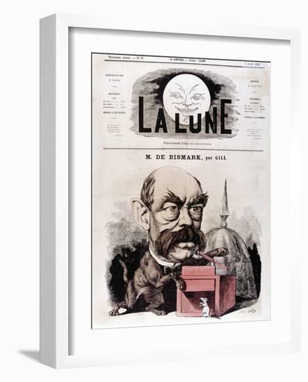 Otto Von Bismarck German Statesman, When Conservative Deputy and Inspector of Dykes, 1867-Andre Gill-Framed Giclee Print