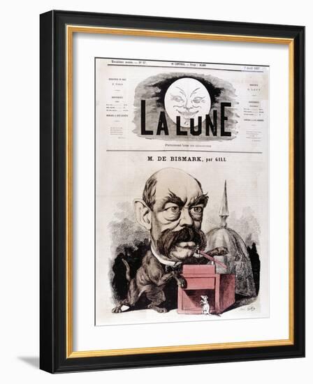 Otto Von Bismarck German Statesman, When Conservative Deputy and Inspector of Dykes, 1867-Andre Gill-Framed Giclee Print